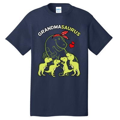 Grandmasaurus Grandma 4 Dinosaur Mother's Day Tall T-Shirt