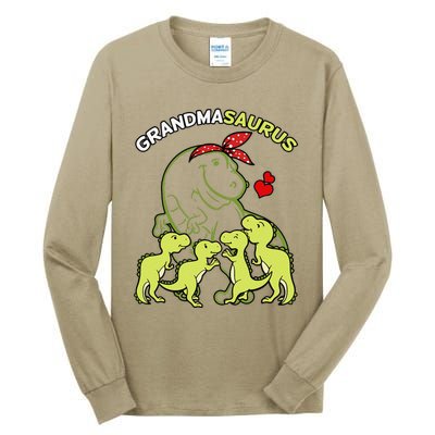 Grandmasaurus Grandma 4 Dinosaur Mother's Day Tall Long Sleeve T-Shirt