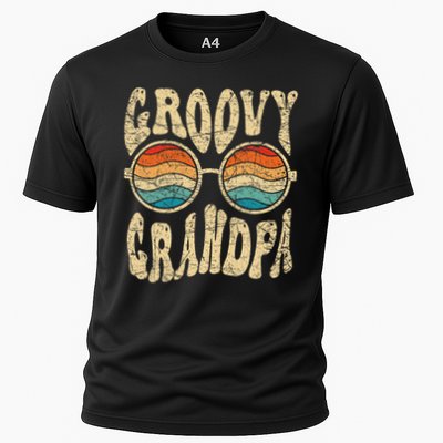 Groovy Grandpa 70s Aesthetic Nostalgia 1970's Retro Grandpa Performance Shirt