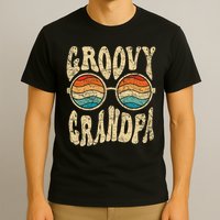 Groovy Grandpa 70s Aesthetic Nostalgia 1970's Retro Grandpa T-Shirt