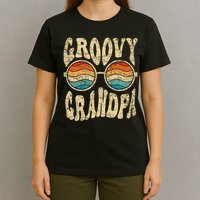 Groovy Grandpa 70s Aesthetic Nostalgia 1970's Retro Grandpa T-Shirt