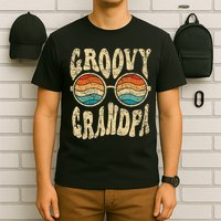 Groovy Grandpa 70s Aesthetic Nostalgia 1970's Retro Grandpa T-Shirt