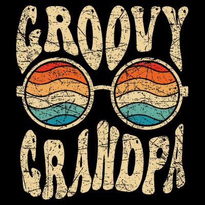 Groovy Grandpa 70s Aesthetic Nostalgia 1970's Retro Grandpa T-Shirt