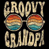 Groovy Grandpa 70s Aesthetic Nostalgia 1970's Retro Grandpa T-Shirt