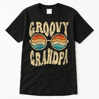 Groovy Grandpa 70s Aesthetic Nostalgia 1970's Retro Grandpa Tall T-Shirt