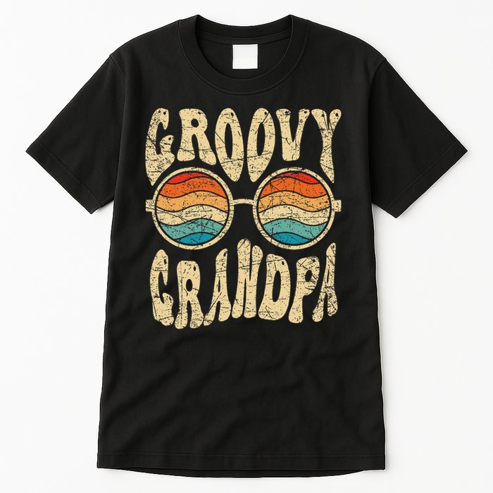 Groovy Grandpa 70s Aesthetic Nostalgia 1970's Retro Grandpa Tall T-Shirt