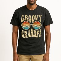 Groovy Grandpa 70s Aesthetic Nostalgia 1970's Retro Grandpa Tall T-Shirt
