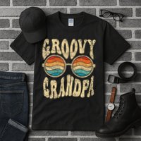 Groovy Grandpa 70s Aesthetic Nostalgia 1970's Retro Grandpa Tall T-Shirt