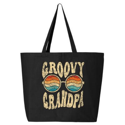 Groovy Grandpa 70s Aesthetic Nostalgia 1970's Retro Grandpa 25L Jumbo Tote