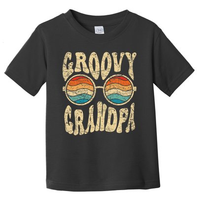 Groovy Grandpa 70s Aesthetic Nostalgia 1970's Retro Grandpa Toddler T-Shirt