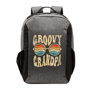 Groovy Grandpa 70s Aesthetic Nostalgia 1970's Retro Grandpa Vector Backpack