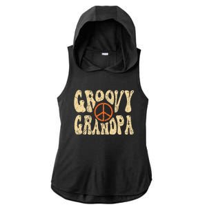 Groovy Grandpa 70s Aesthetic Nostalgia 1970's Retro Grandpa Ladies PosiCharge Tri-Blend Wicking Draft Hoodie Tank