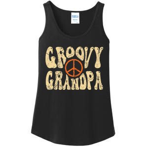 Groovy Grandpa 70s Aesthetic Nostalgia 1970's Retro Grandpa Ladies Essential Tank