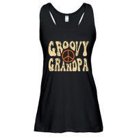 Groovy Grandpa 70s Aesthetic Nostalgia 1970's Retro Grandpa Ladies Essential Flowy Tank