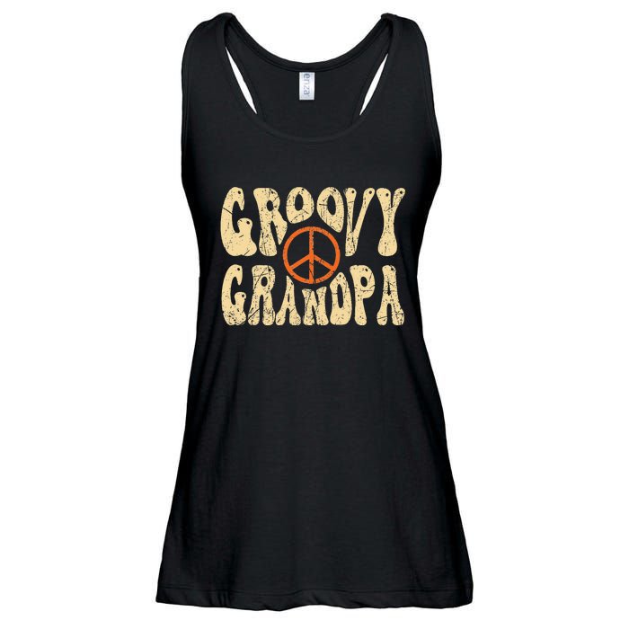 Groovy Grandpa 70s Aesthetic Nostalgia 1970's Retro Grandpa Ladies Essential Flowy Tank