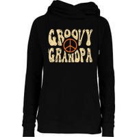 Groovy Grandpa 70s Aesthetic Nostalgia 1970's Retro Grandpa Womens Funnel Neck Pullover Hood