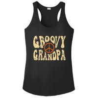 Groovy Grandpa 70s Aesthetic Nostalgia 1970's Retro Grandpa Ladies PosiCharge Competitor Racerback Tank