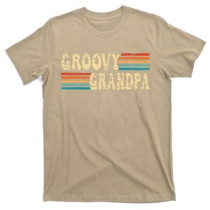 Groovy Grandpa 70s Aesthetic Nostalgia 1970s Retro Grandpa T-Shirt