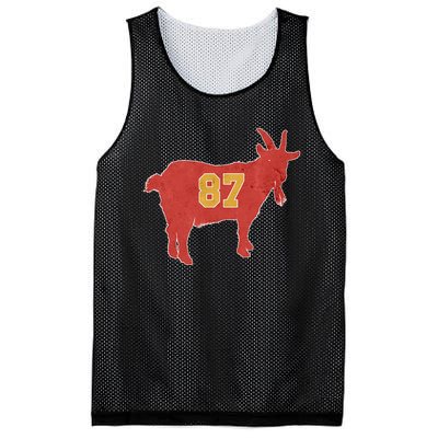 Grunge Goat 87 Red And Yellow Tight End Mesh Reversible Basketball Jersey Tank