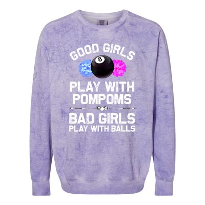 Good Girl 8 Ball Billiard Pool Player Funny Billiards Gift Colorblast Crewneck Sweatshirt