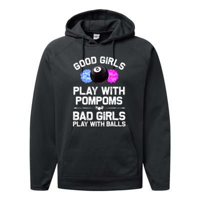 Good Girl 8 Ball Billiard Pool Player Funny Billiards Gift Performance Fleece Hoodie