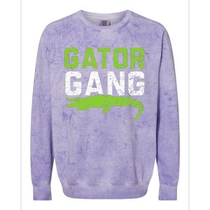 Gator Gang Alligator Heartbeat Zookeeper Crocodile Lover Colorblast Crewneck Sweatshirt