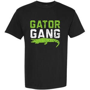 Gator Gang Alligator Heartbeat Zookeeper Crocodile Lover Garment-Dyed Heavyweight T-Shirt