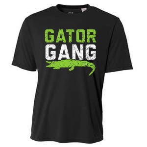 Gator Gang Alligator Heartbeat Zookeeper Crocodile Lover Cooling Performance Crew T-Shirt