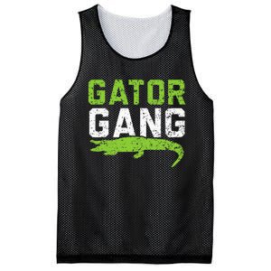 Gator Gang Alligator Heartbeat Zookeeper Crocodile Lover Mesh Reversible Basketball Jersey Tank