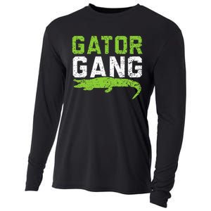 Gator Gang Alligator Heartbeat Zookeeper Crocodile Lover Cooling Performance Long Sleeve Crew