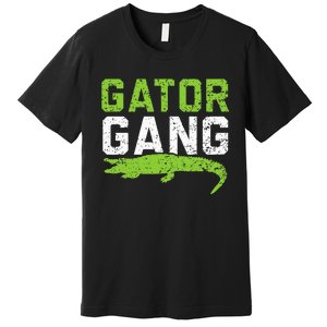 Gator Gang Alligator Heartbeat Zookeeper Crocodile Lover Premium T-Shirt