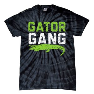 Gator Gang Alligator Heartbeat Zookeeper Crocodile Lover Tie-Dye T-Shirt