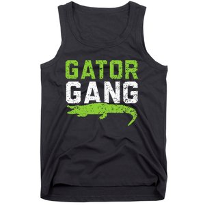 Gator Gang Alligator Heartbeat Zookeeper Crocodile Lover Tank Top