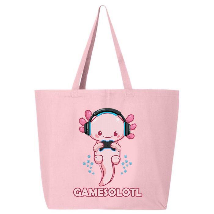 Gamesolotl Gaming Axolotl Playing Video Games Funny 25L Jumbo Tote
