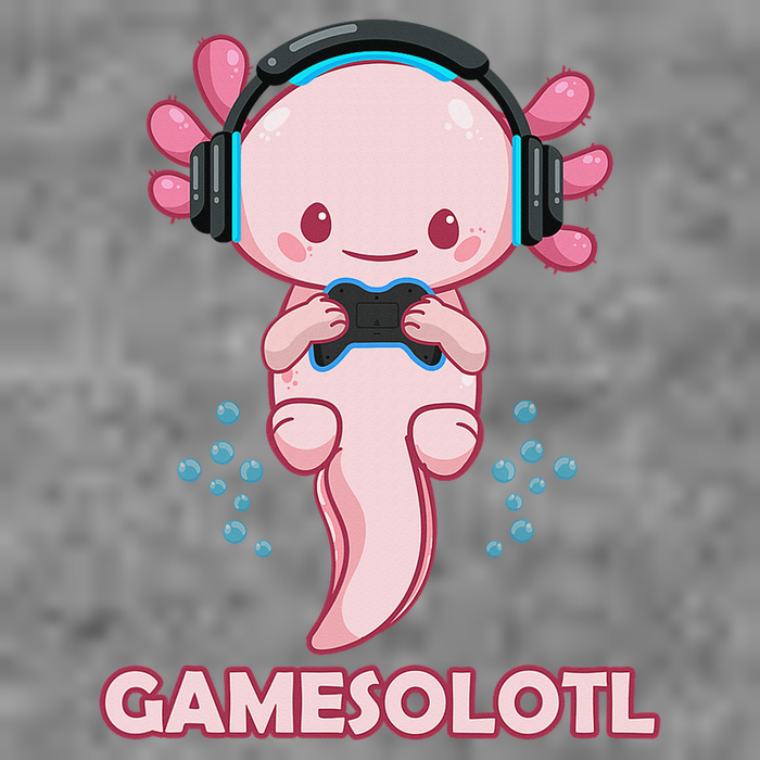 Gamesolotl Gaming Axolotl Playing Video Games Funny Tall Sweatshirt