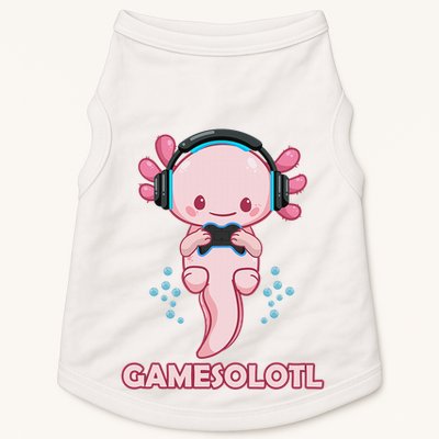 Gamesolotl Gaming Axolotl Playing Video Games Funny Doggie Tank