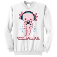 Gamesolotl Gaming Axolotl Playing Video Games Funny Sweatshirt