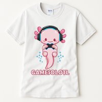 Gamesolotl Gaming Axolotl Playing Video Games Funny Tall T-Shirt