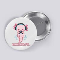 Gamesolotl Gaming Axolotl Playing Video Games Funny Button