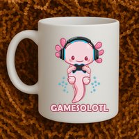 Gamesolotl Gaming Axolotl Playing Video Games Funny Mug