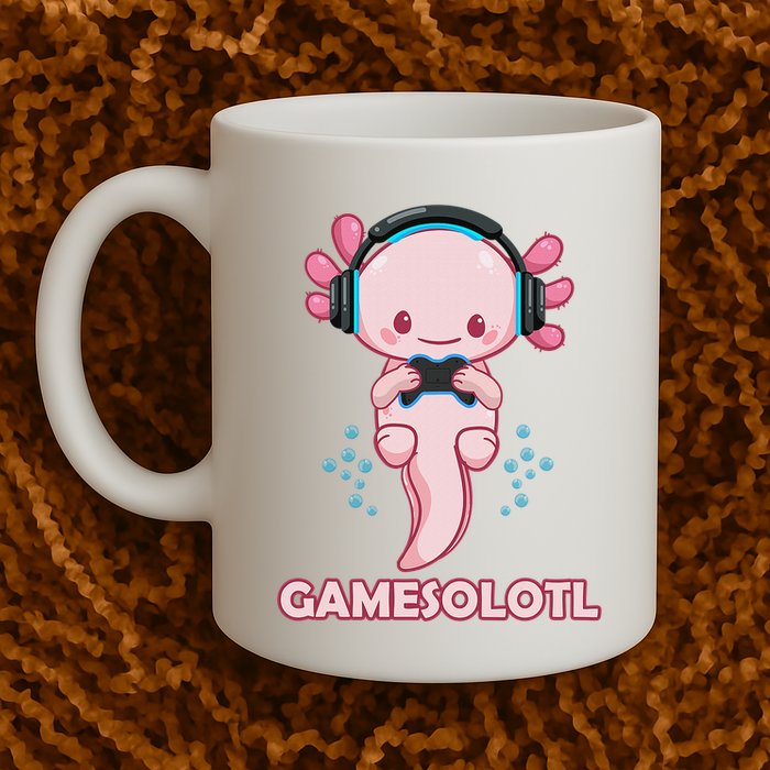 Gamesolotl Gaming Axolotl Playing Video Games Funny Mug