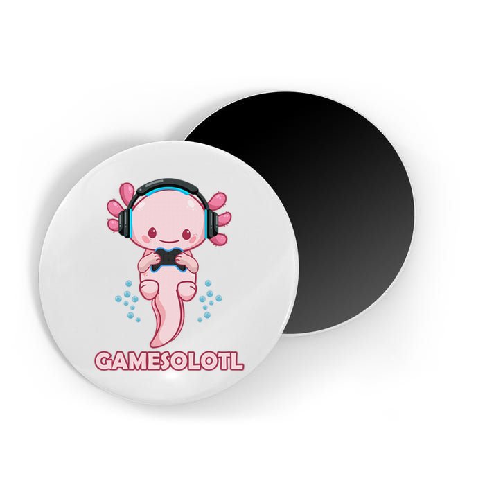 Gamesolotl Gaming Axolotl Playing Video Games Funny Magnet