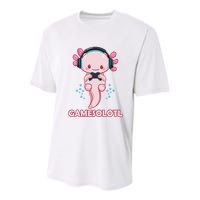 Gamesolotl Gaming Axolotl Playing Video Games Funny Youth Performance Sprint T-Shirt