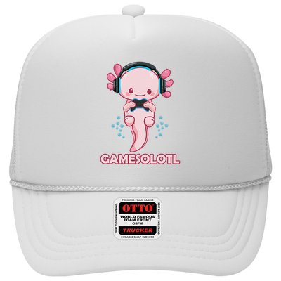Gamesolotl Gaming Axolotl Playing Video Games Funny Trucker Hat