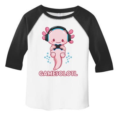 Gamesolotl Gaming Axolotl Playing Video Games Funny Toddler Fine Jersey T-Shirt
