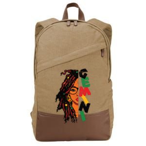 Gemini Girl Afro Locs Girl Zodiac Signs Birthday Girl Cotton Canvas Backpack