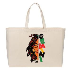 Gemini Girl Afro Locs Girl Zodiac Signs Birthday Girl Cotton Canvas Jumbo Tote