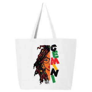 Gemini Girl Afro Locs Girl Zodiac Signs Birthday Girl 25L Jumbo Tote