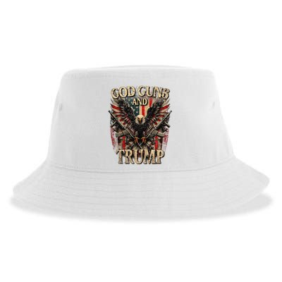 God Guns And Trump 2nd Amendment Flag Eagle Sustainable Bucket Hat