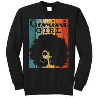 Gemini Girl Afro Natural Hair Diva Black Woman Zodiac Sweatshirt